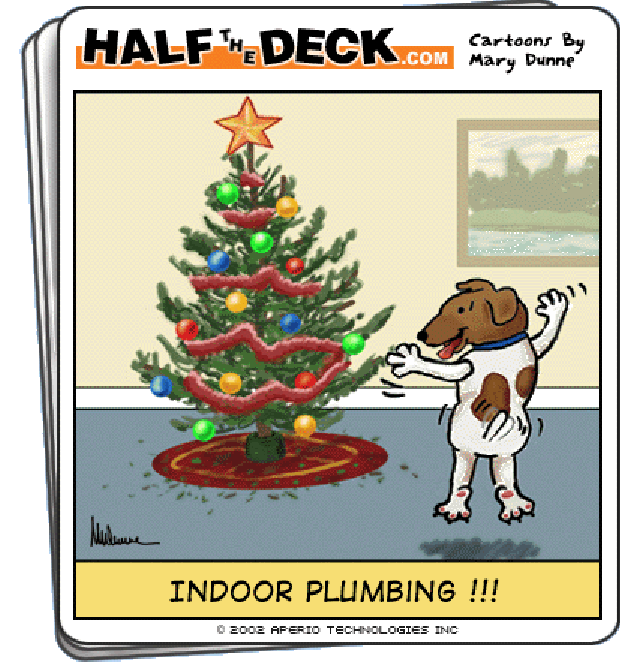 christmas-comic-dog-looking-at-christmas-tree-and-saying-indoor-plumbing.gif