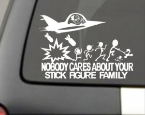 Dump A Day stick figure family decals, stickers, funny - Dump A Day
