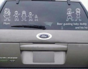 family stickers for your car, funny