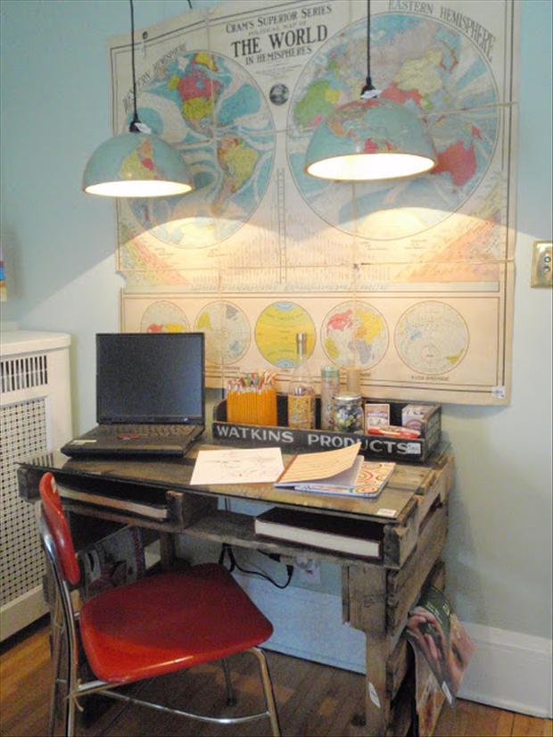 Desk Made From A Used Pallet Dump A Day