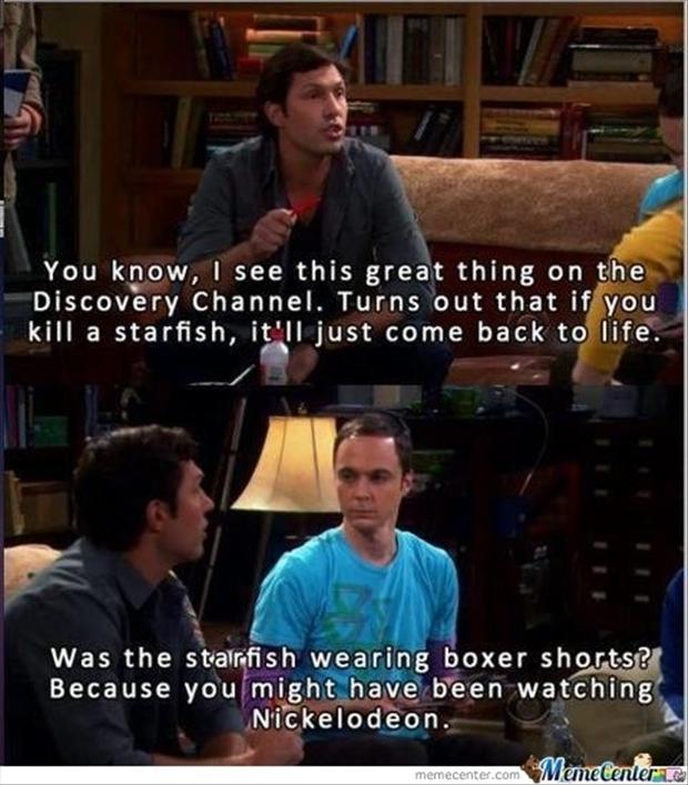 Funny Big Bang Theory Spongebob Dump A Day