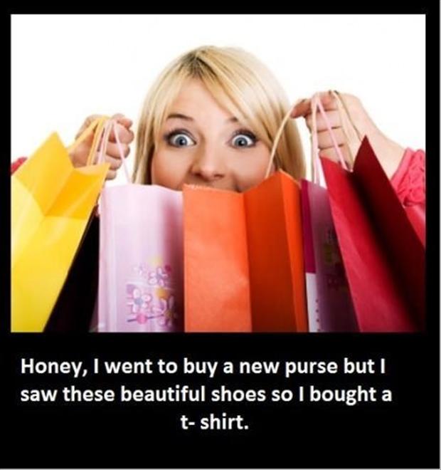 womens logic, shopping.