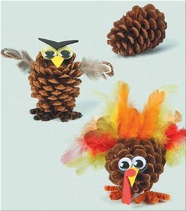 crafts with pine cones