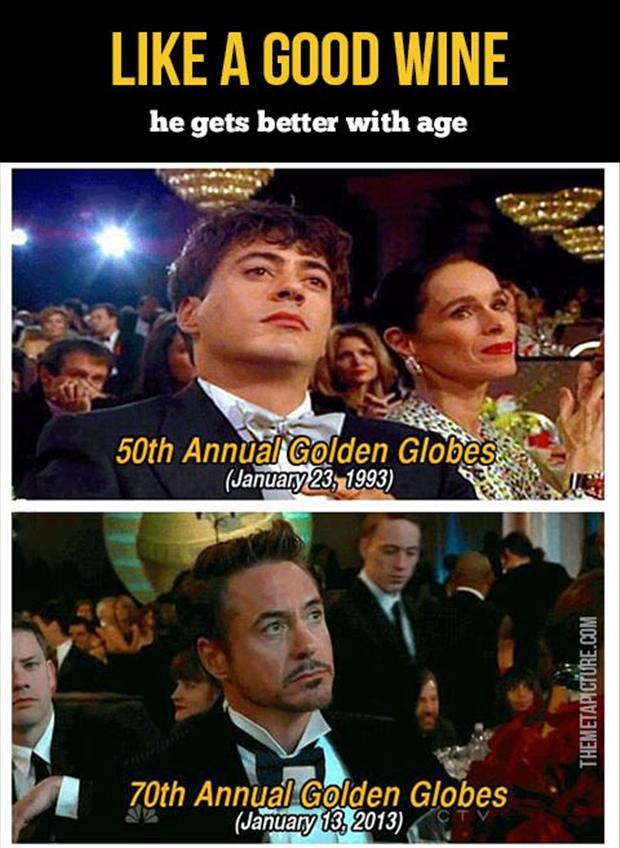 like a good wine, better with age, robert downey jr
