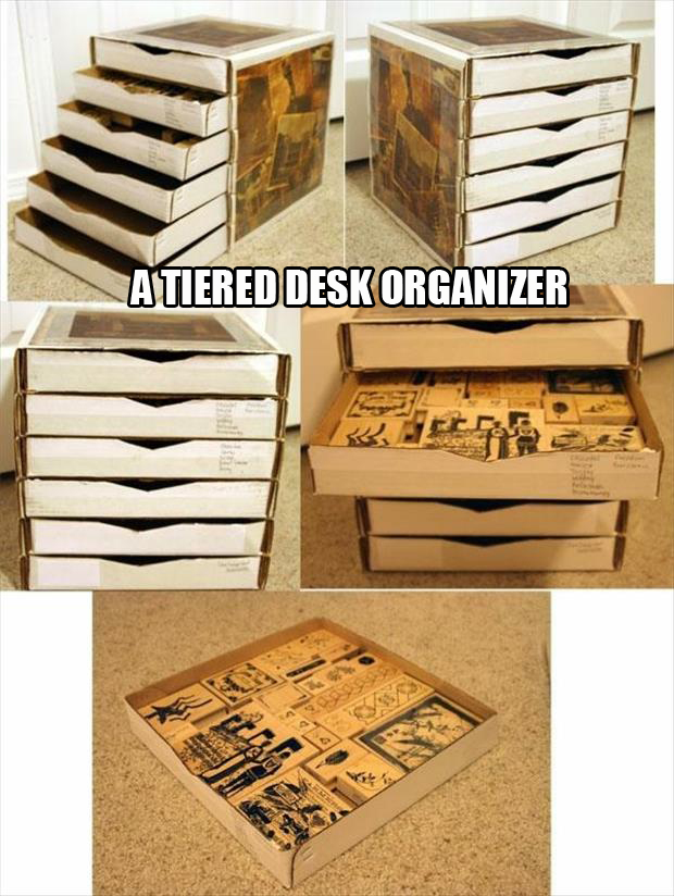 A Tiered Desk Organizer