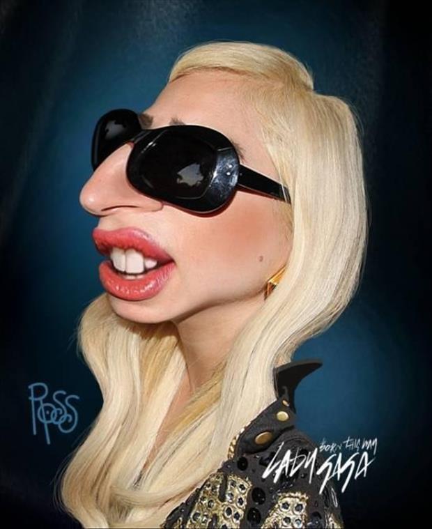 Funny Celebrity Charicatures- Lady Gaga