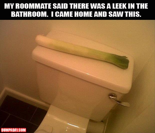 a there is a leak in the bathroom