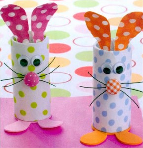 a toilet paper roll crafts, easter bunny