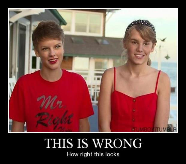 justin bieber and taylor swift face swap demotivational posters