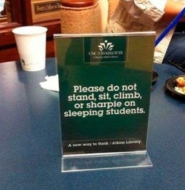 college humor funny signs