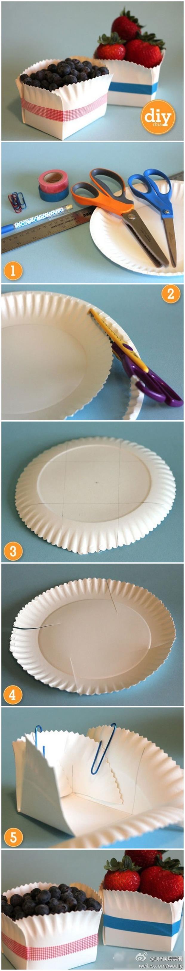 make fruit baskets out of paper plates fun craft ideas