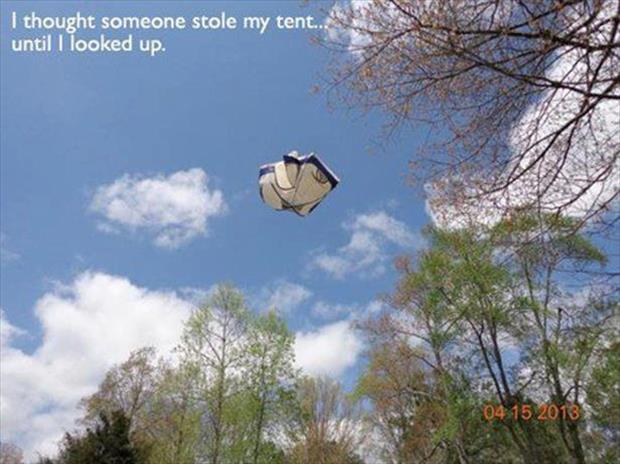 someone stole my tent