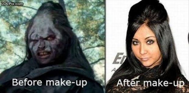 women before and after make up