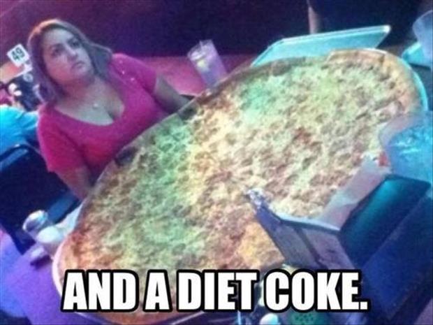 and a diet coke