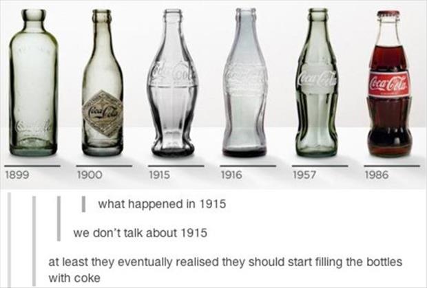 evolution of the coke bottle