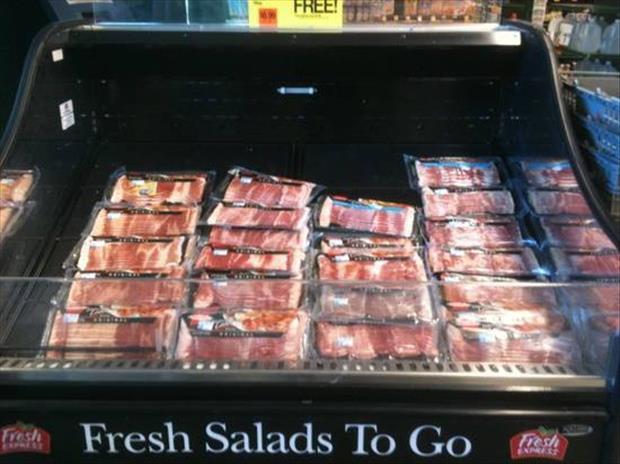 fresh salad to go bacon