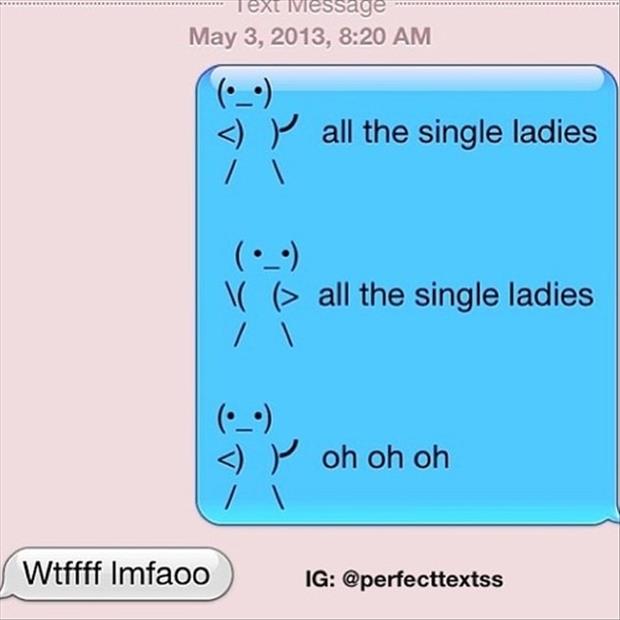 funny texts all the single ladies
