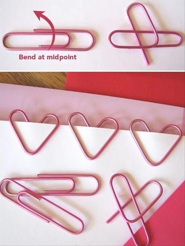 heart shaped paper clips