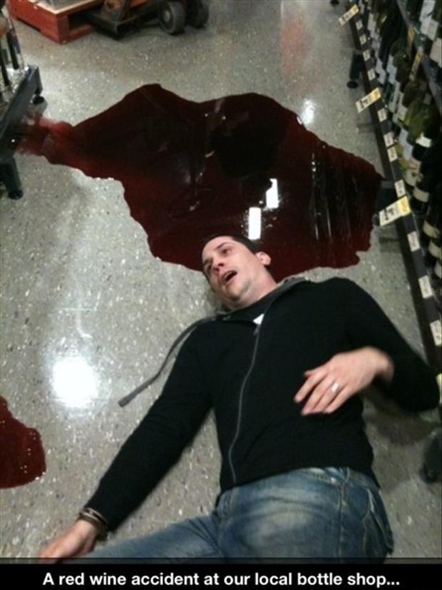 spilled wine