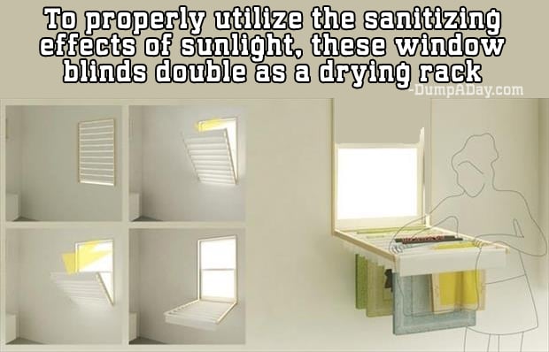 Window blinds drying rack