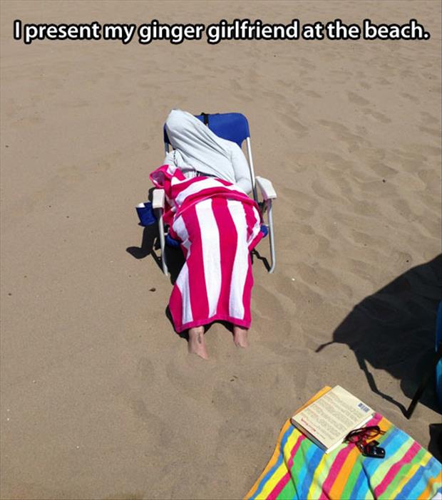 ginger at the beach