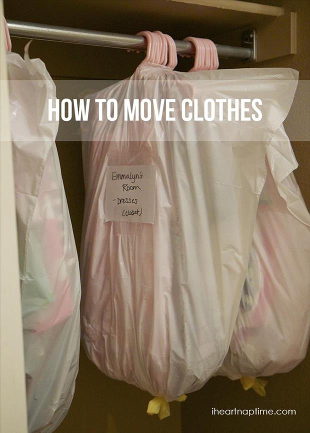 how to pack your clothes for a move