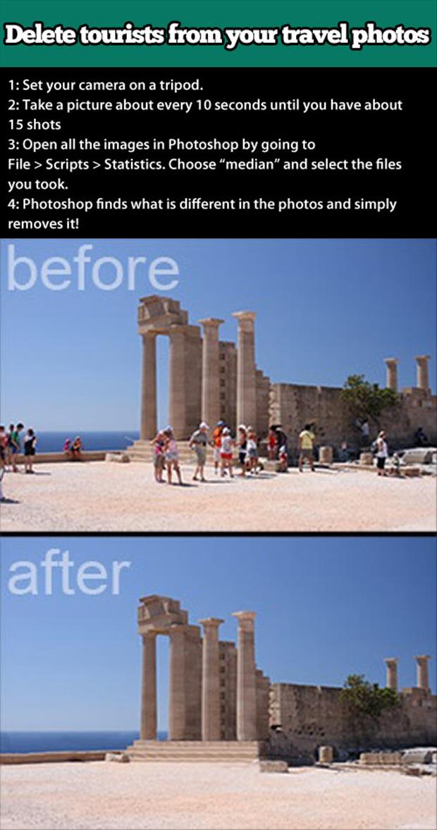 how to remove tourists from your vacation pictures