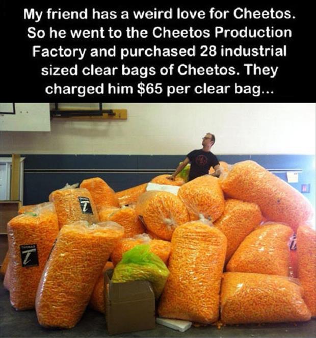 lifetime supply of cheetos