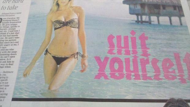 shit yourself newspaper headline