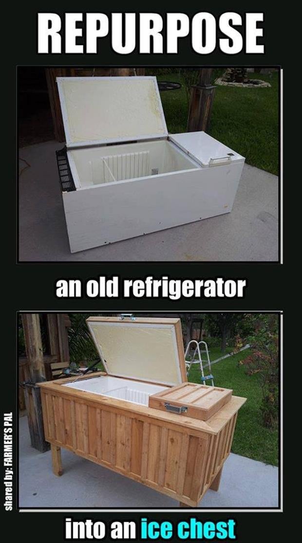 turn a fride into an ice chest