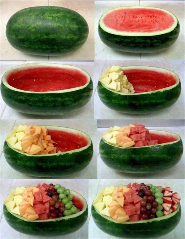Watermelon fruit salad bowl