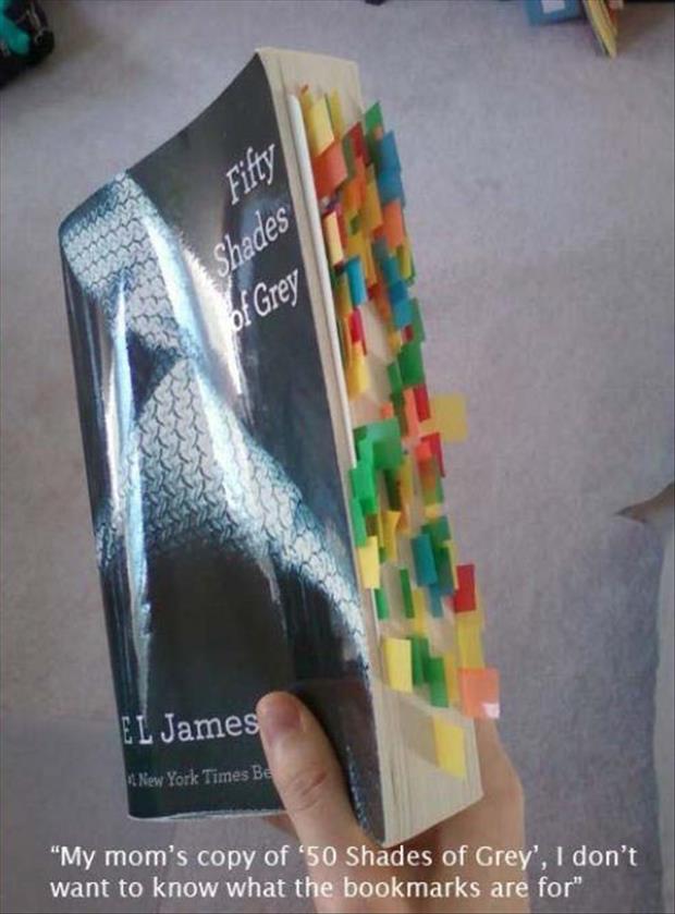 mom's copy of 50 shades of grey