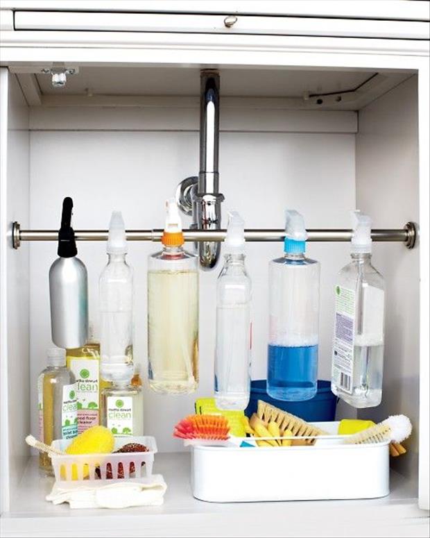 organize cleaning products