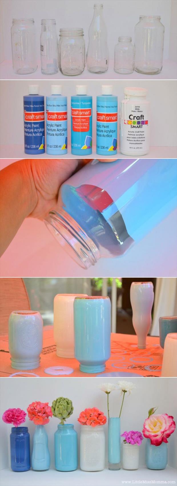 paint the inside of bottles do it yourself craft ideas