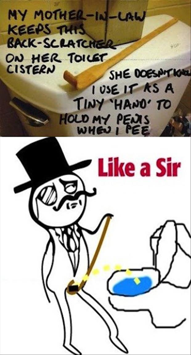 peeing like a sir