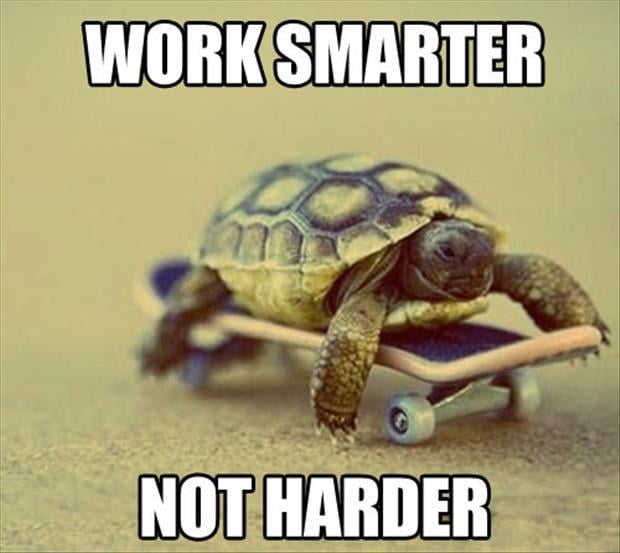 work smarter not harder