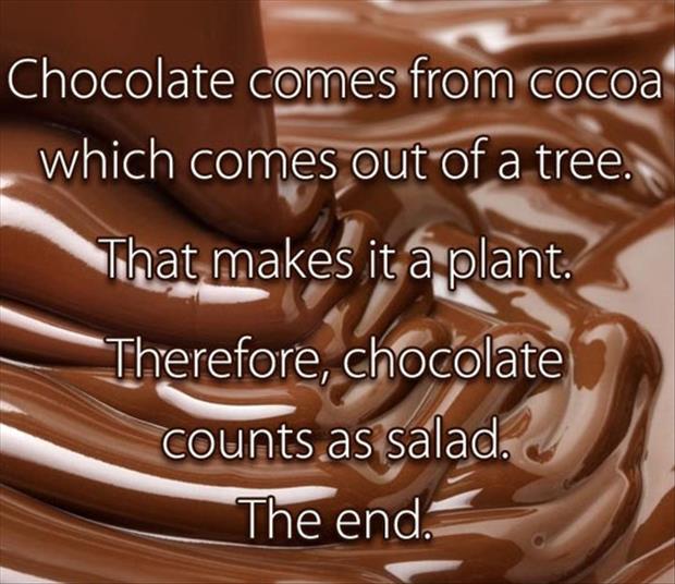 chocolate is a salad