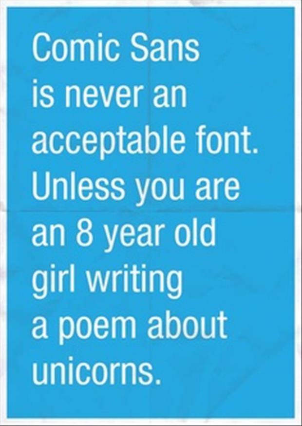 comic sans font funny quotes