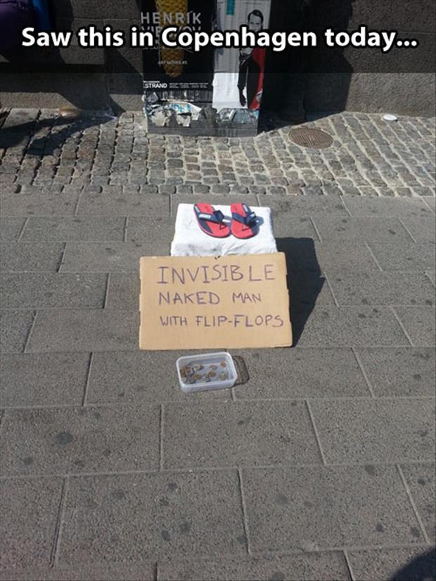 funny homeless man signs