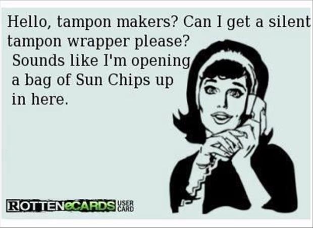 funny tampon wrappers