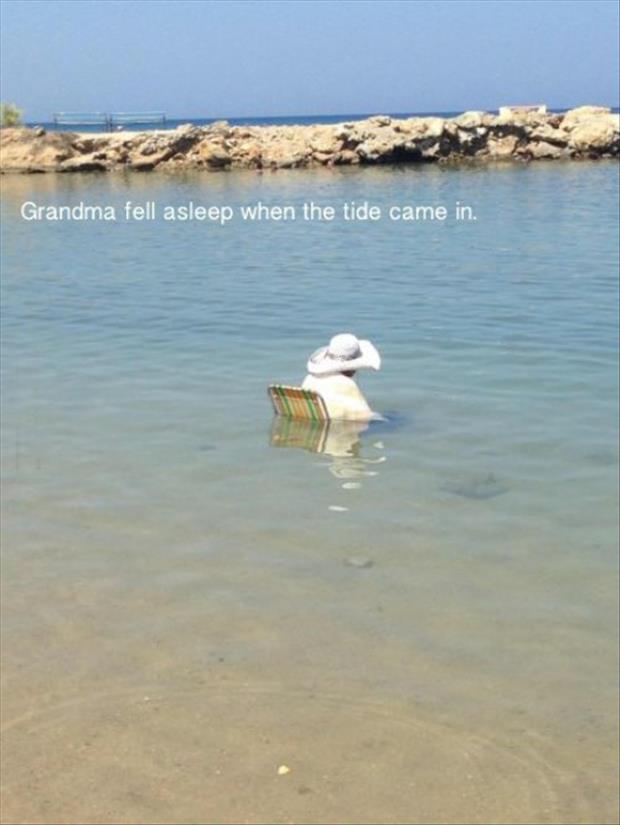 grandma fell alseep