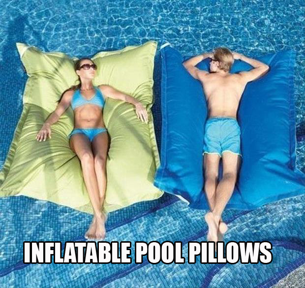 inflatable pool pillows