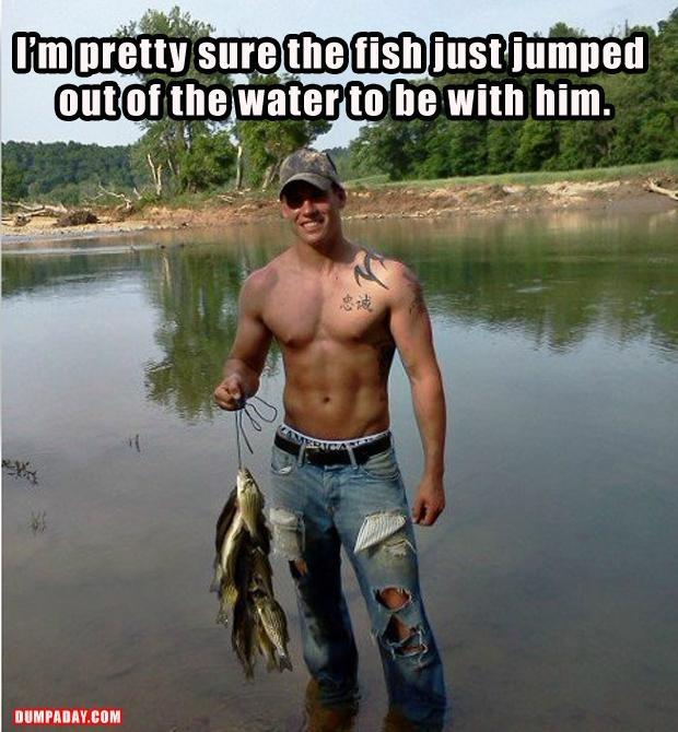 sexy man fishing