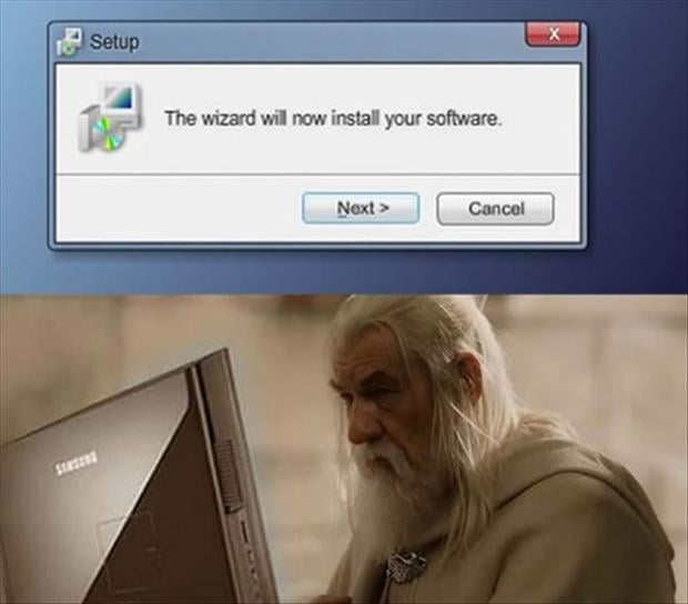 wizard installing software