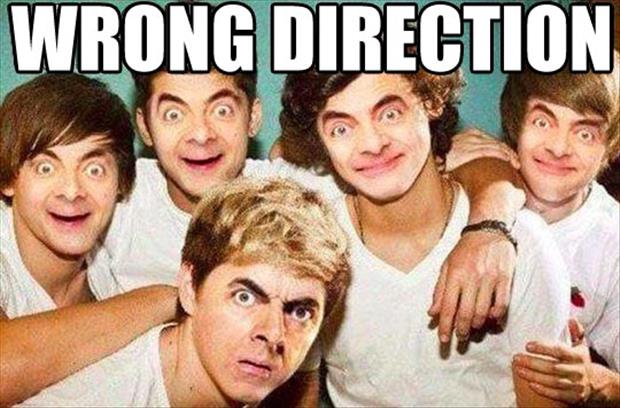 wrong direction