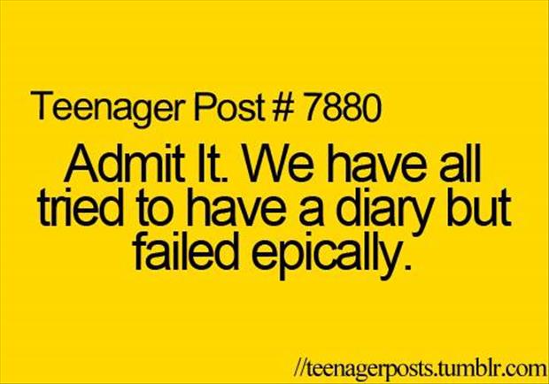 you had a diary