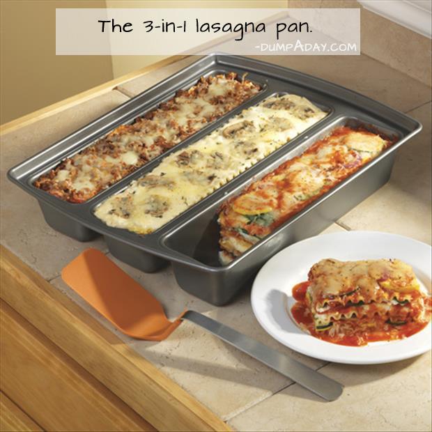 Genius Ideas- Make three kinds of lasagna at once