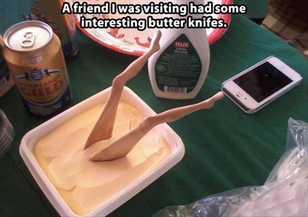 funny butter knives