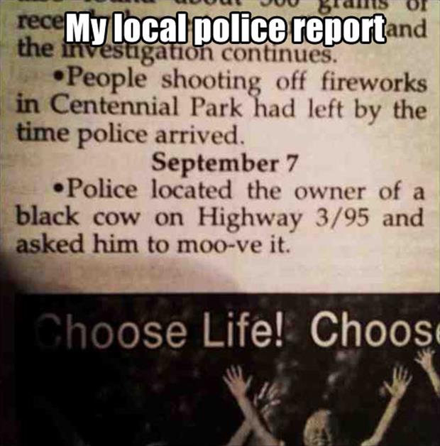 funny police reports