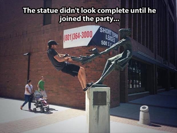 funny statues